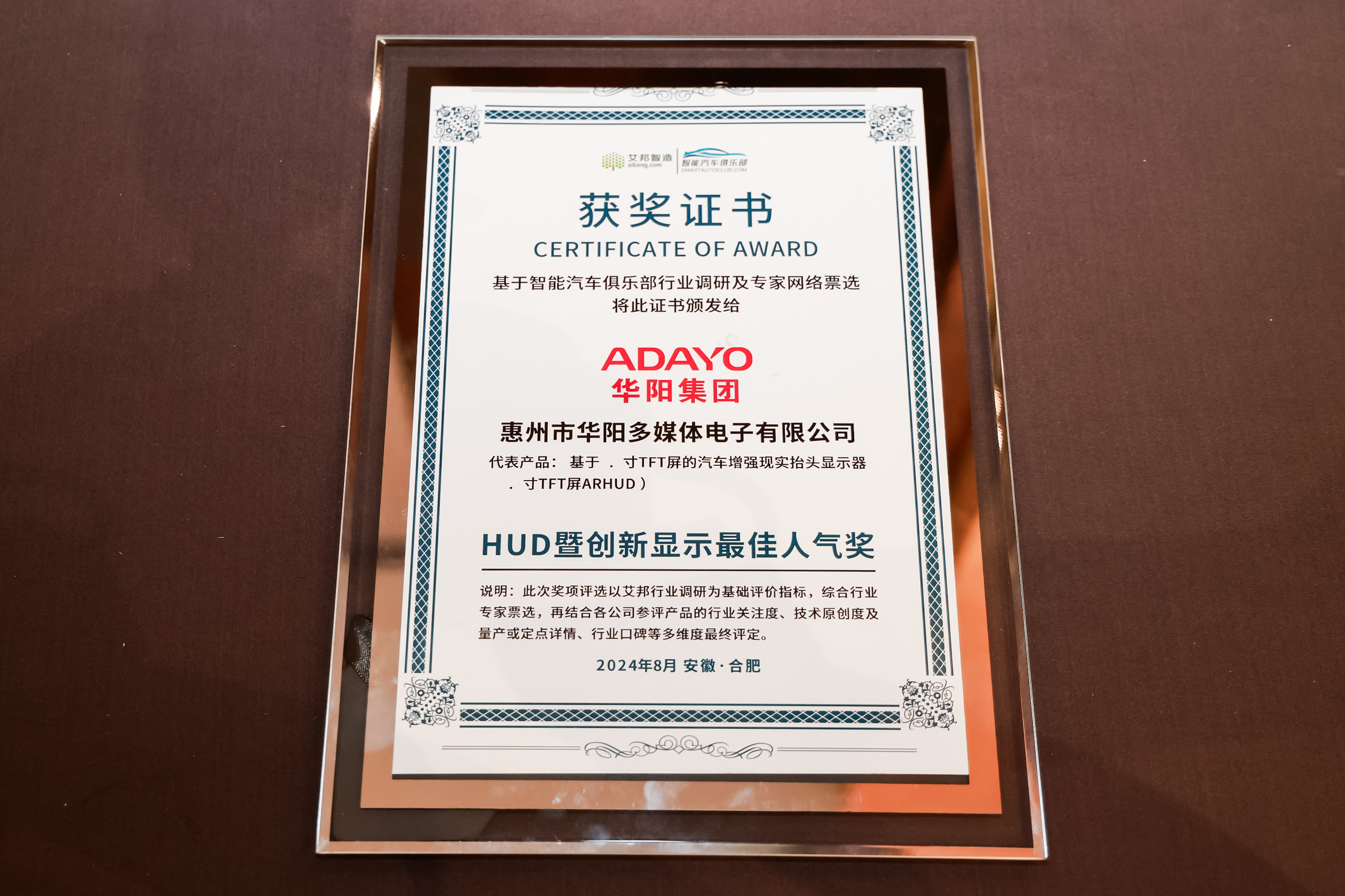 HUD暨创新显示最佳人气奖